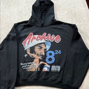 Hype Black Hoodie Retro Graphic Sweatshirt